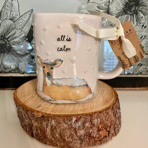NEW Christmas Rae Dunn All is Calm Deer Mug